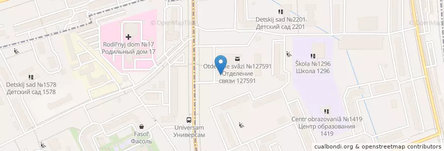 Mapa de ubicacion de KFC en Rusia, Distrito Federal Central, Москва, Северный Административный Округ, Район Восточное Дегунино.