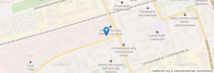 Mapa de ubicacion de Eat&Go en Rusia, Центральный Федеральный Округ, Москва, Северный Административный Округ, Савёловский Район.