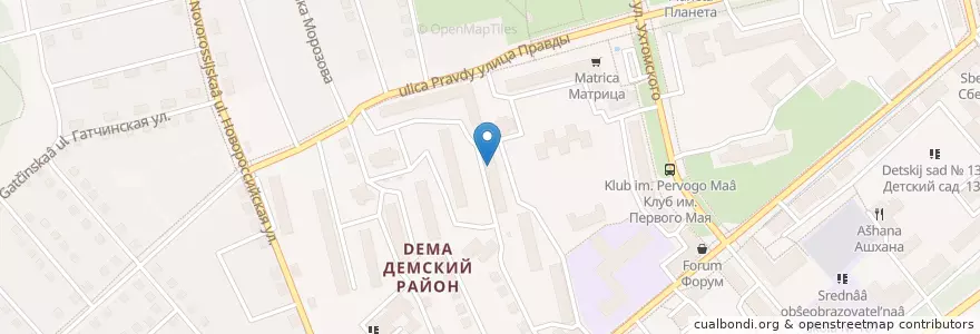 Mapa de ubicacion de медуница  en Rusia, Приволжский Федеральный Округ, Башкортостан, Городской Округ Уфа.