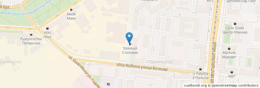 Mapa de ubicacion de Столовая en Rusland, Centraal Federaal District, Moskou, Северо-Восточный Административный Округ, Останкинский Район.