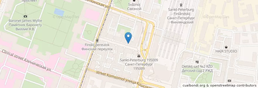 Mapa de ubicacion de Пельменная #1 en Russia, Northwestern Federal District, Leningrad Oblast, Saint Petersburg, Калининский Район, Финляндский Округ.