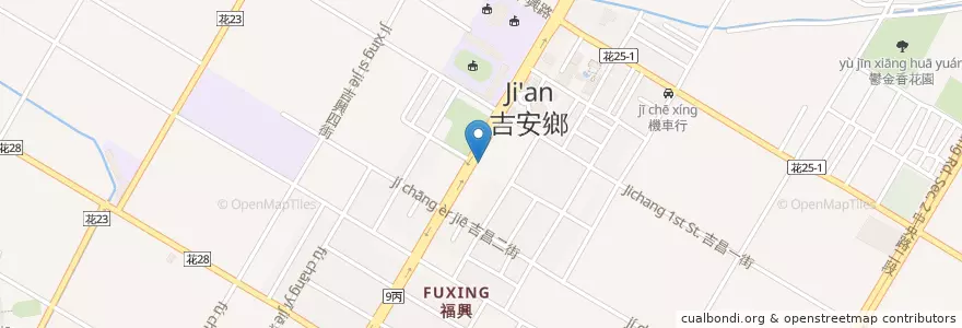 Mapa de ubicacion de 吉農冰城 en Taiwan, 臺灣省, Condado De Hualien, 吉安鄉.
