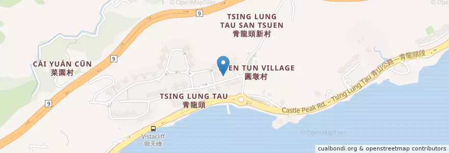 Mapa de ubicacion de 流動郵政局: 豪景花園 Mobile Post Office: Hong Kong Garden en China, Hongkong, Guangdong, New Territories, 荃灣區 Tsuen Wan District.