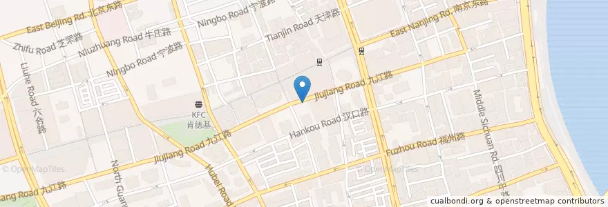 Mapa de ubicacion de 도원햔 en چین, شانگهای, منطقه هوانگ‌پو، شانگهای.