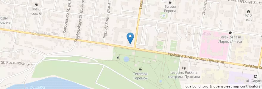 Mapa de ubicacion de Парк Сити en Rusia, Южный Федеральный Округ, Краснодарский Край, Адыгея, Городской Округ Майкоп.