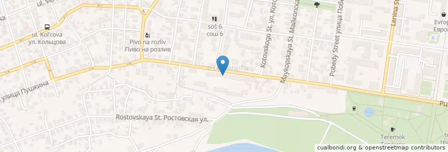 Mapa de ubicacion de Военный госпиталь №419 en Rusia, Южный Федеральный Округ, Краснодарский Край, Адыгея, Городской Округ Майкоп.