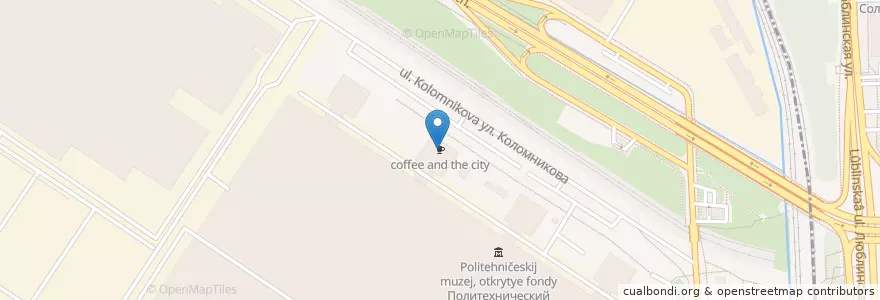 Mapa de ubicacion de Coffee and the city en روسیه, Центральный Федеральный Округ, Москва, Юго-Восточный Административный Округ, Район Печатники.