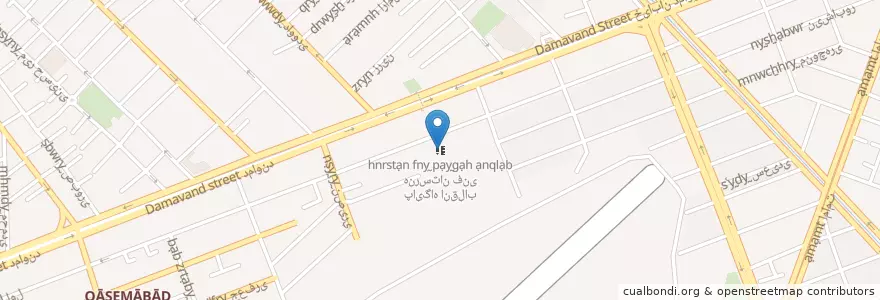 Mapa de ubicacion de هنرستان فنی پایگاه انقلاب en イラン, テヘラン, شهرستان تهران, テヘラン, بخش مرکزی شهرستان تهران.