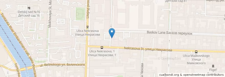 Mapa de ubicacion de Pizza Pazza en ロシア, 北西連邦管区, レニングラード州, サンクト ペテルブルク, Центральный Район, Литейный Округ.