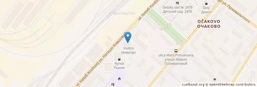 Mapa de ubicacion de Инвитро en Russia, Distretto Federale Centrale, Москва, Западный Административный Округ, Район Очаково-Матвеевское.