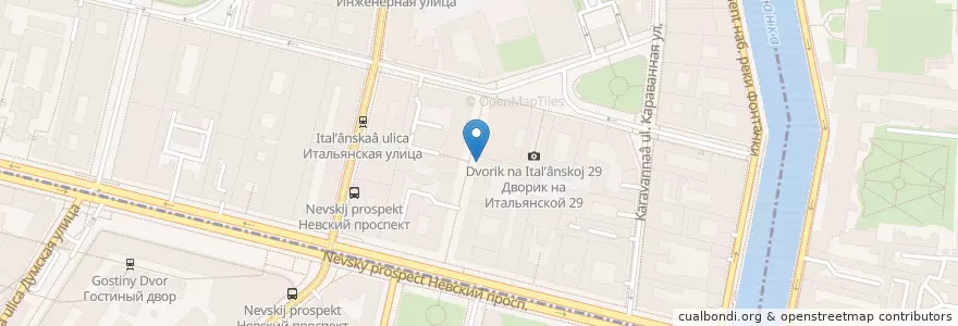 Mapa de ubicacion de Дубай en Russie, District Fédéral Du Nord-Ouest, Oblast De Léningrad, Saint-Pétersbourg, Центральный Район, Дворцовый Округ.
