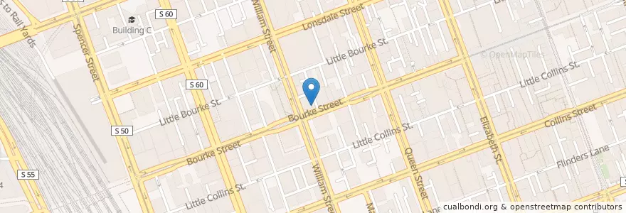 Mapa de ubicacion de Bluestones Cafe en Australia, Victoria, City Of Melbourne.