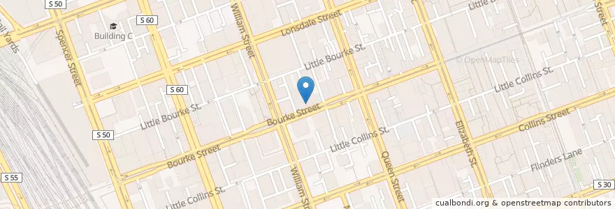 Mapa de ubicacion de Cafe Euro en Australië, Victoria, City Of Melbourne.