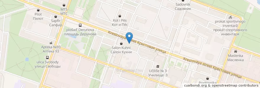 Mapa de ubicacion de Суши Wok en روسيا, Центральный Федеральный Округ, ياروسلافل أوبلاست, Рыбинский Район, Городской Округ Рыбинск.