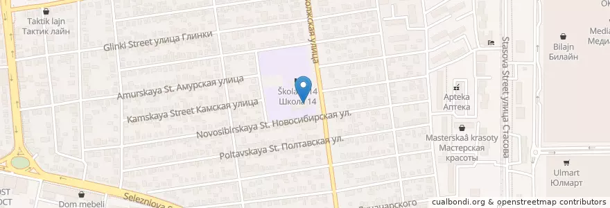 Mapa de ubicacion de danceclub Phaeton en Russia, South Federal District, Krasnodar Krai, Krasnodar Municipality.