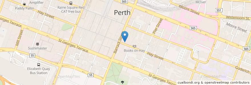 Mapa de ubicacion de ANZ en Avustralya, Western Australia, City Of Perth.