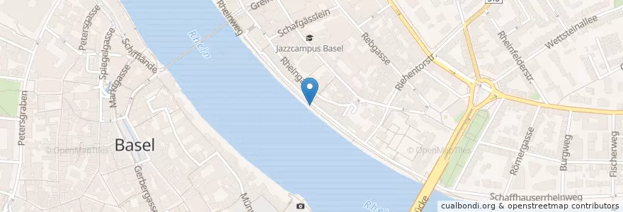 Mapa de ubicacion de Basiliskbrunnen en Suiza, Basilea-Ciudad, Basilea.