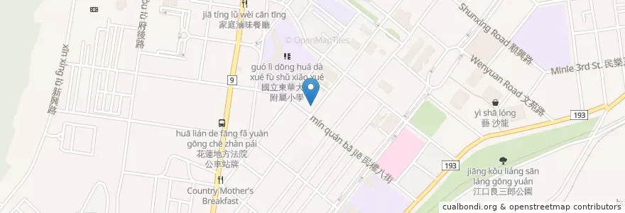 Mapa de ubicacion de 花蓮真理堂 en Taiwan, 臺灣省, 花蓮縣, 花蓮市.