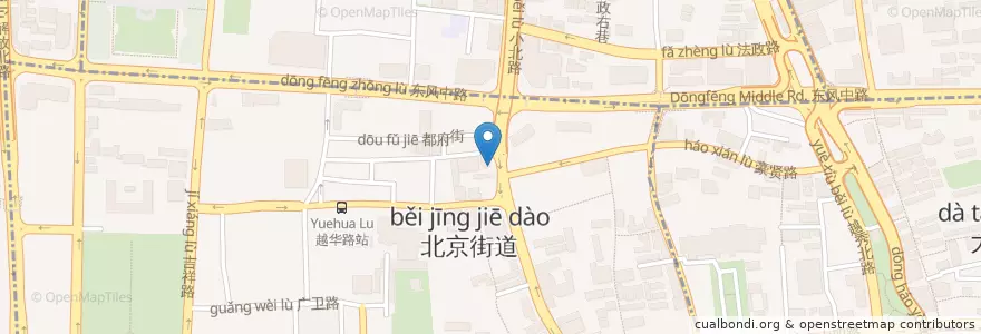 Mapa de ubicacion de 中国农业银行 en 中国, 広東省, 広州市, 越秀区, 北京街道.