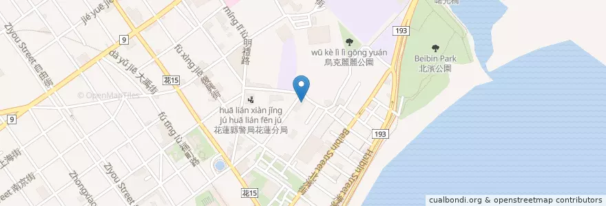 Mapa de ubicacion de Edison coffee en Taiwan, Taiwan, Landkreis Hualien, Hualien.