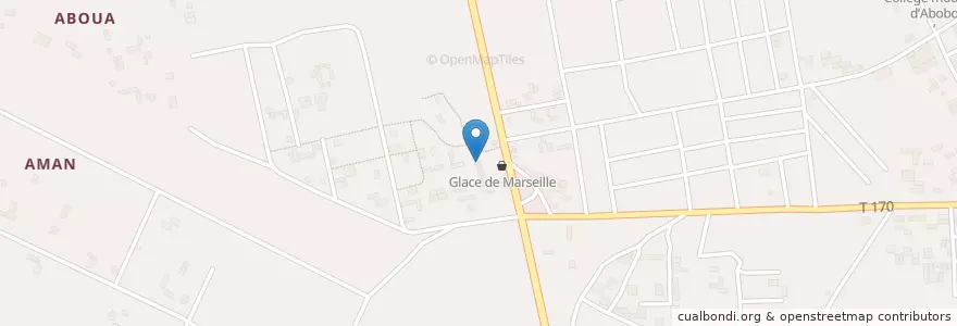 Mapa de ubicacion de Restaurant Alièfè en Côte D'Ivoire, Abidjan, Abobo.
