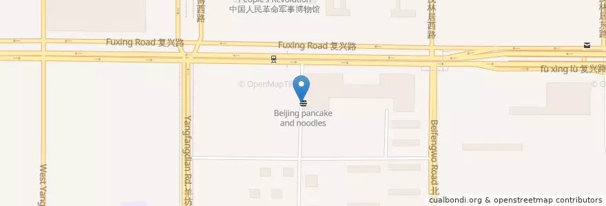 Mapa de ubicacion de Beijing pancake and noodles en Cina, Pechino, Hebei, 海淀区.