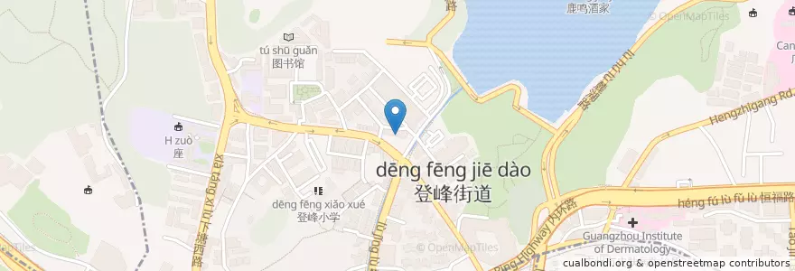 Mapa de ubicacion de 唐渔酒家 en China, Guangdong, Guangzhou City, Yuexiu District, 登峰街道.
