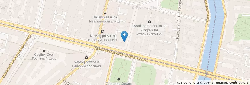 Mapa de ubicacion de The Coffee & Breakfast en Russia, Northwestern Federal District, Leningrad Oblast, Saint Petersburg, Центральный Район, Palace District.