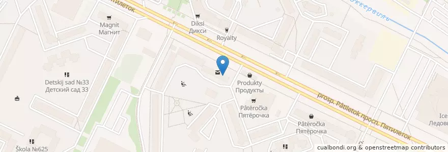 Mapa de ubicacion de Sberbank en Russia, Northwestern Federal District, Leningrad Oblast, Saint Petersburg, Nevsky District, Округ Правобережный.