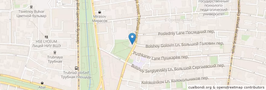 Mapa de ubicacion de Голова en Rusland, Centraal Federaal District, Moskou, Центральный Административный Округ, Мещанский Район.