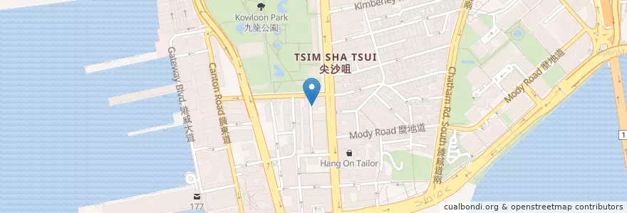 Mapa de ubicacion de 池記雲吞麵 en Cina, Guangdong, Hong Kong, Kowloon, Nuovi Territori, 油尖旺區 Yau Tsim Mong District.