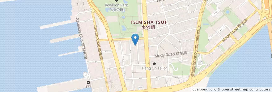 Mapa de ubicacion de 澳門茶餐廳 en China, Guangdong, Hongkong, Kowloon, New Territories, 油尖旺區 Yau Tsim Mong District.