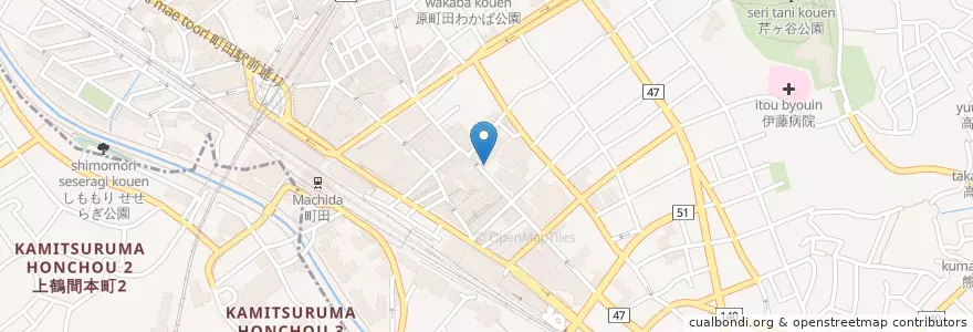 Mapa de ubicacion de ぎょうてん屋 en Япония, Токио, Матида.