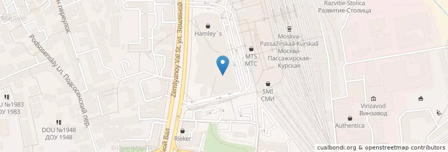 Mapa de ubicacion de Бургер Кинг en Russia, Distretto Federale Centrale, Москва, Центральный Административный Округ, Басманный Район.