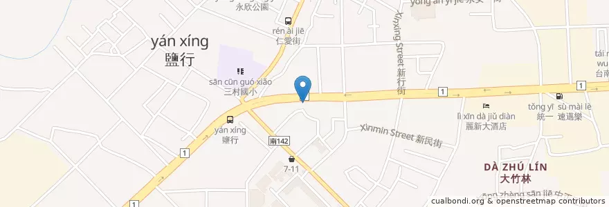 Mapa de ubicacion de 玉山商業銀行 en Taiwan, Tainan, Yongkang.