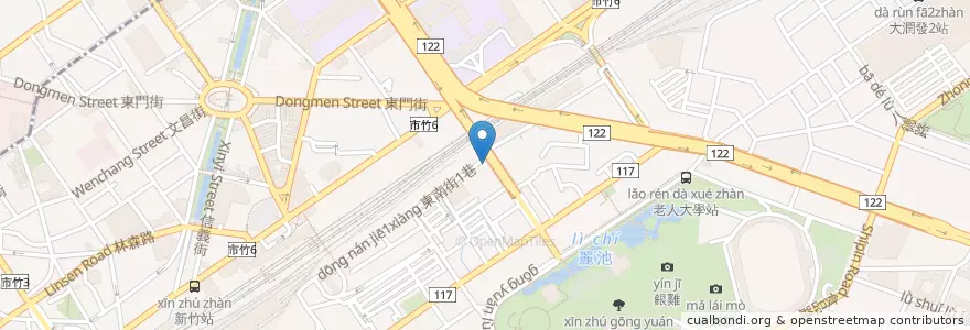 Mapa de ubicacion de 藝樹咖啡 en تایوان, 臺灣省, سینچو, 東區.