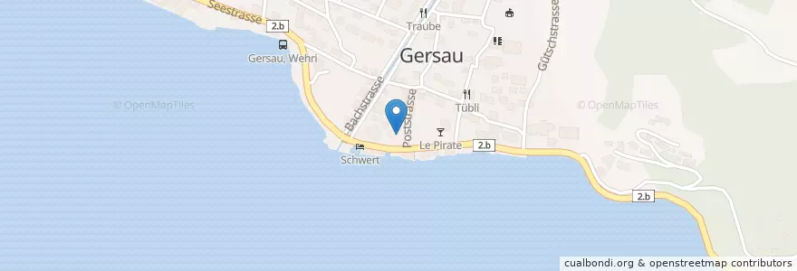 Mapa de ubicacion de Poststelle Gersau en Schweiz, Schwyz, Gersau, Gersau.