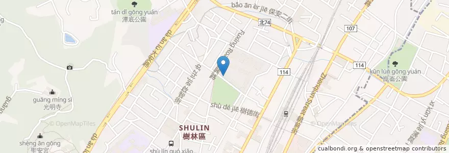 Mapa de ubicacion de 丸子廚房 en Tayvan, 新北市, 樹林區.