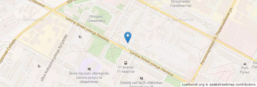 Mapa de ubicacion de Бердская en ロシア, シベリア連邦管区, ノヴォシビルスク州, ベルツク管区.
