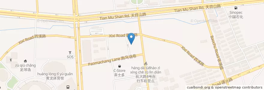 Mapa de ubicacion de Mandarin Capital Chinese Language School en China, Zhejiang, Hangzhou, 西湖区, 北山街道.