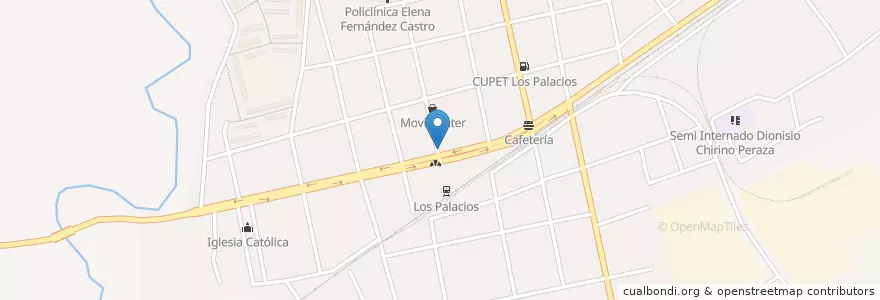 Mapa de ubicacion de El rápido en کوبا, Pinar Del Río, Los Palacios.