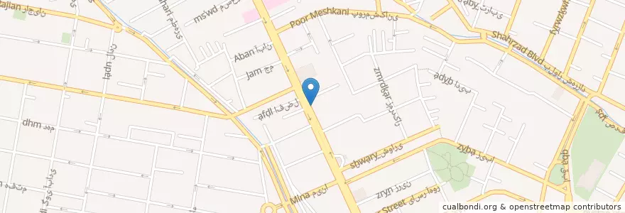 Mapa de ubicacion de داروخانه en ایران, استان تهران, شهرستان تهران, تهران, بخش مرکزی شهرستان تهران.