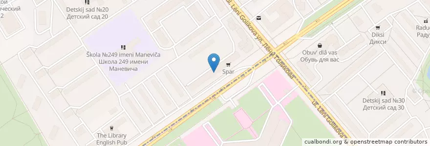 Mapa de ubicacion de SushiWhite en Russie, District Fédéral Du Nord-Ouest, Oblast De Léningrad, Saint-Pétersbourg, Кировский Район, Округ Дачное.
