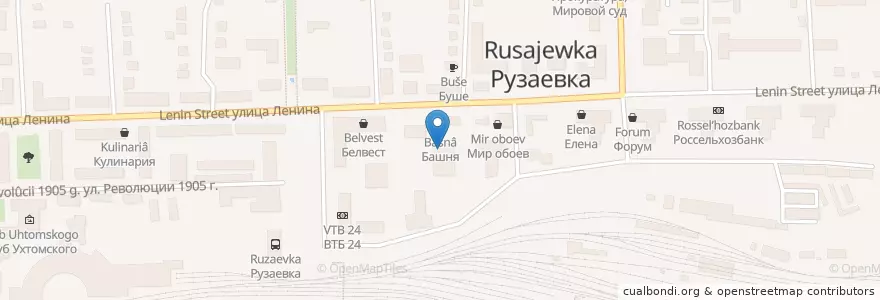 Mapa de ubicacion de Сауна en Russia, Volga Federal District, Republic Of Mordovia, Ruzayevsky District, Городское Поселение Рузаевка.