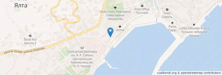 Mapa de ubicacion de Чайка en Russia, South Federal District, Autonomous Republic Of Crimea, Republic Of Crimea, Yalta City Municipality, Городской Округ Ялта.