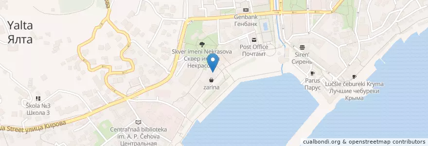 Mapa de ubicacion de Burger house en Russland, Föderationskreis Südrussland, Autonome Republik Krim, Republik Krim, Jaltaer Stadtrat, Stadtkreis Jalta.