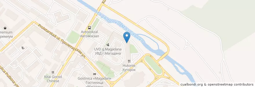 Mapa de ubicacion de Магаданский городской суд en روسيا, Дальневосточный Федеральный Округ, Магаданская Область, Городской Округ Магадан.