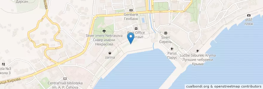Mapa de ubicacion de Kofishka en Russland, Föderationskreis Südrussland, Autonome Republik Krim, Republik Krim, Jaltaer Stadtrat, Stadtkreis Jalta.
