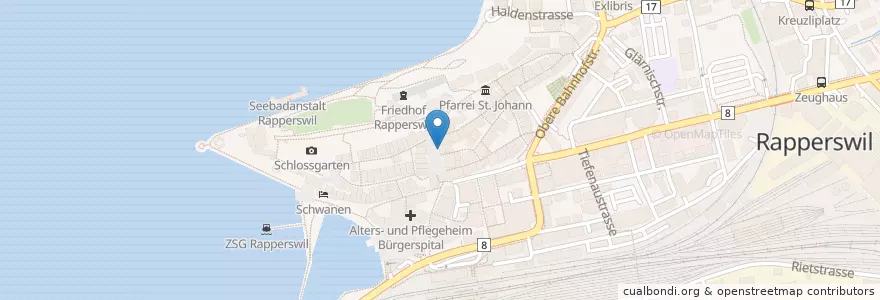 Mapa de ubicacion de Jakob en Schweiz/Suisse/Svizzera/Svizra, Sankt Gallen, Wahlkreis See-Gaster, Rapperswil-Jona.