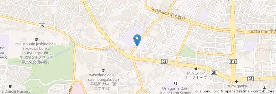 Mapa de ubicacion de メルシー en اليابان, 東京都, 新宿区.